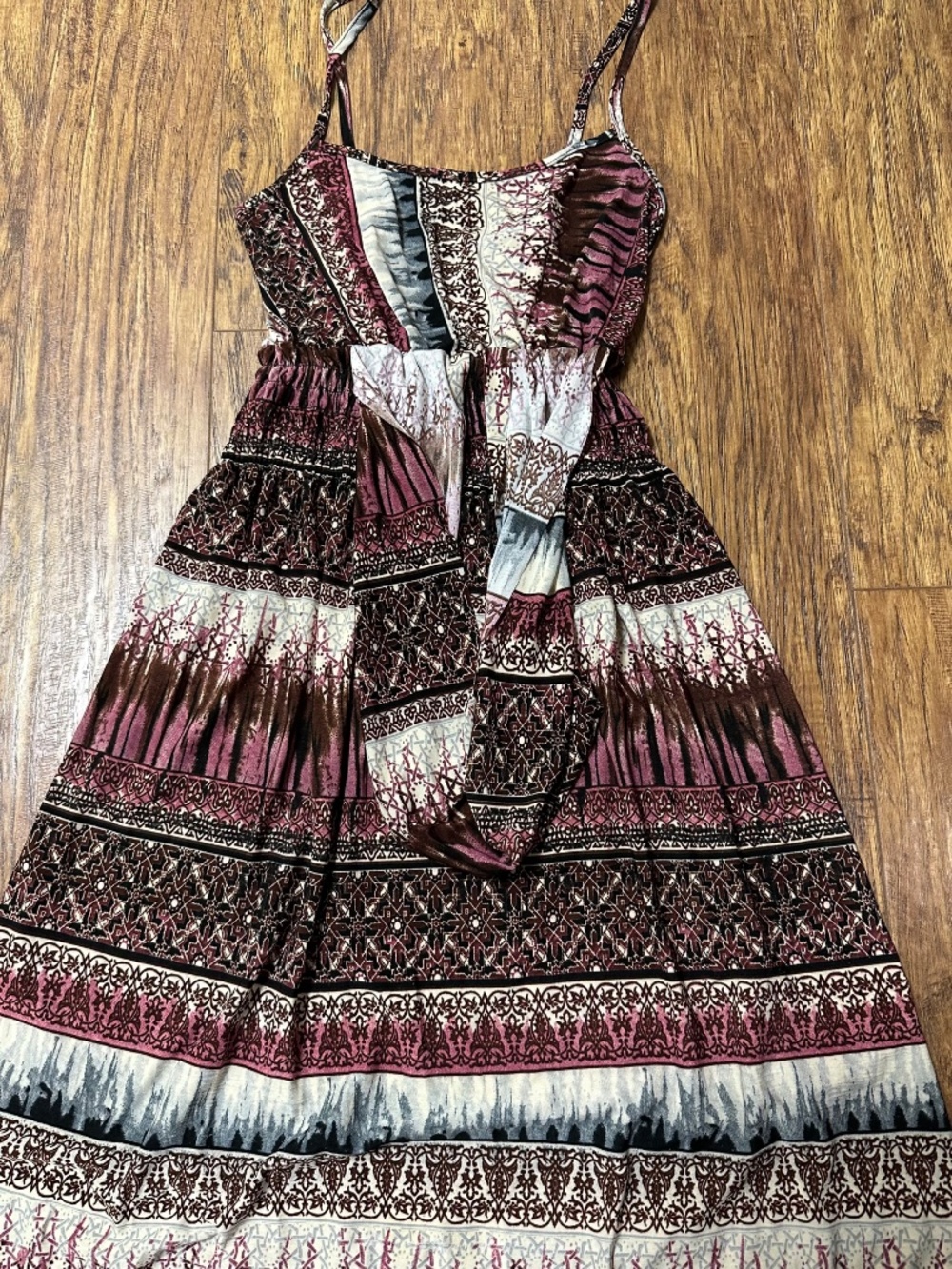 Women's Maxi Dress Ruched Elastic Waist Size Medium